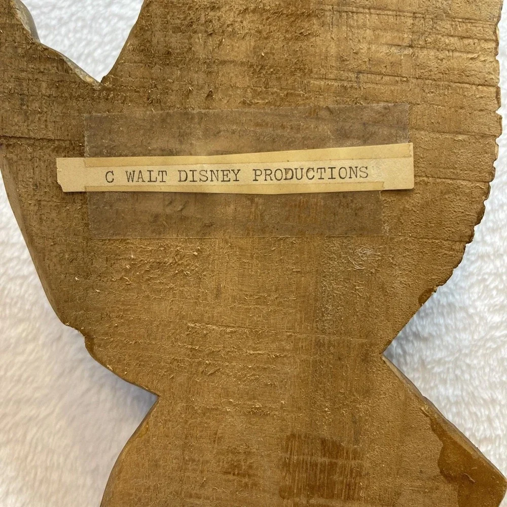 Vintage Disney Mickey‎ Mouse Wood Wall Plaque Carved Figurine 15 Inch